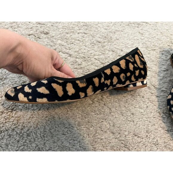 Anthropologie Abstract Velvet Colorful Spotted Flats Womens Size 6 - Picture 5 of 13